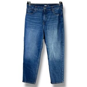 Old Navy Womens Sz 14 Boyfriend Extra High Rise Blue Jeans Minimalist Everyday‎
